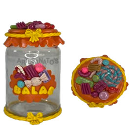 Vidros decorados com biscuit